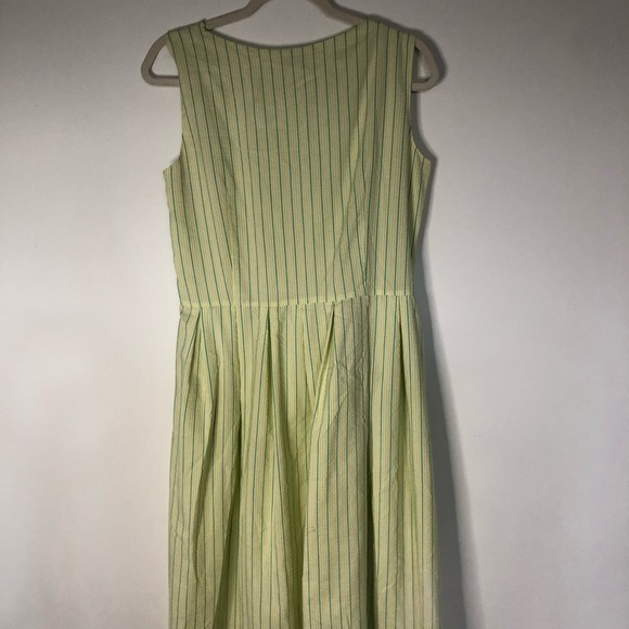 Talbots, Yellow and Light Green Dress size 12 - Picture 3 of 5